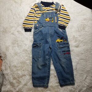 Little Rebels Shirt and Overalls Boys Pant Set Size 3T, Adjustable Straps